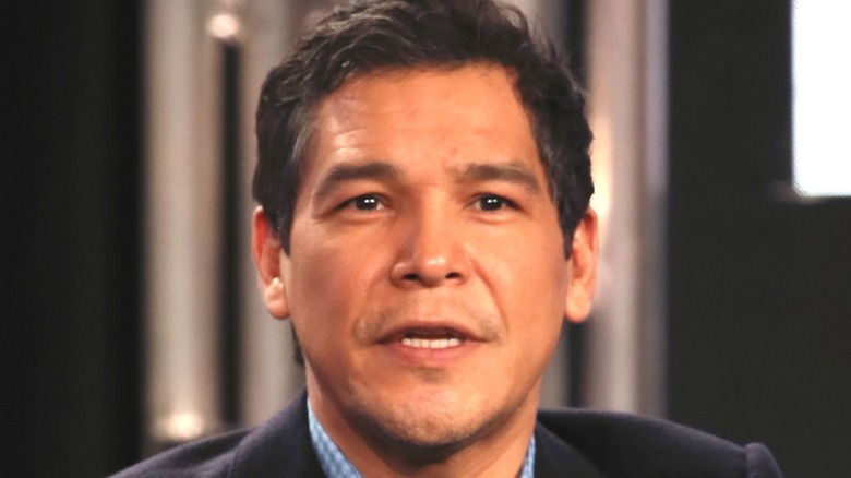 Nathaniel Arcand talking during an interivew