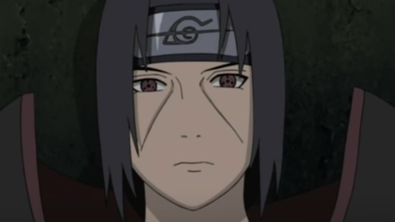 Itachi staring at Sasuke