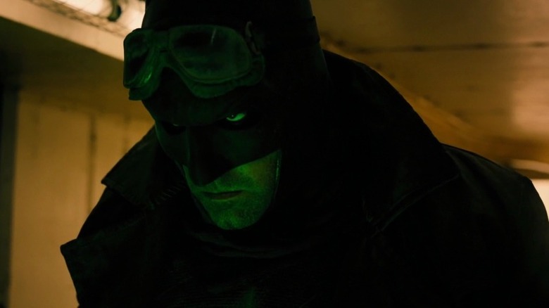 Batman stares grimly
