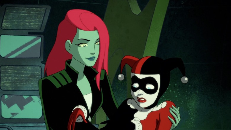 Poison Ivy carrying Harley Quinn