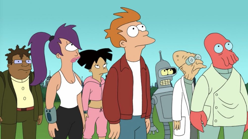 Futurama cast looking up