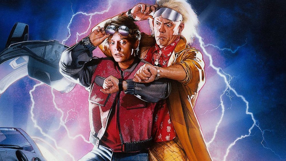 Christopher Lloyd and Michael J. Fox in Back to the Future poster