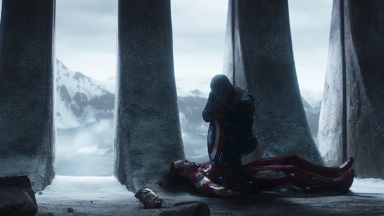 Captain America defeats Iron Man