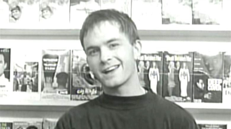 Black-and-white still from Kevin Smith's Clerks