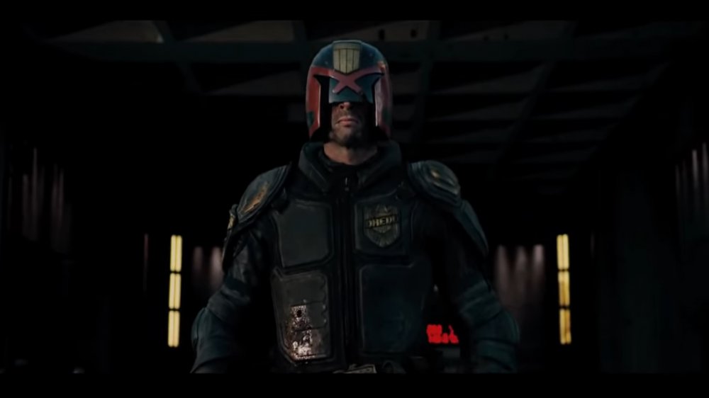 Karl Urban as Judge Dredd in Dredd