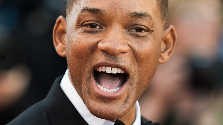 Will Smith looking excited