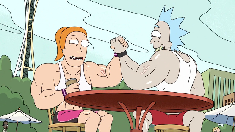 Buff Summer arm wrestling buff Rick