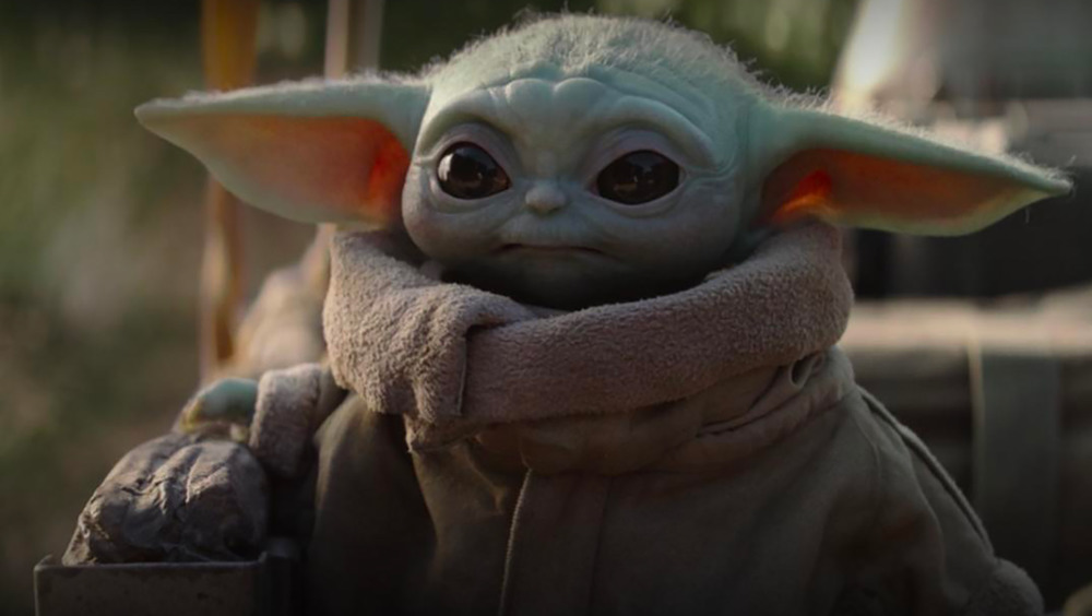 Baby Yoda looking cute