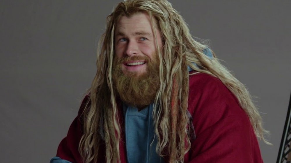 Chris Hemsworth as Fat Thor in Avengers: Endgame behind-the-scenes