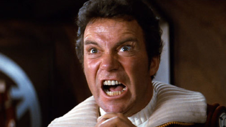 Captain Kirk screaming into his communicator in 