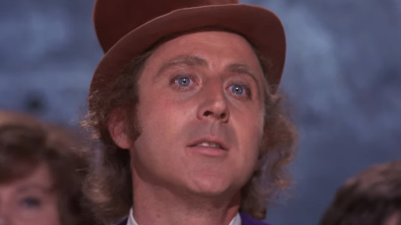 Willy Wonka singing wistfully