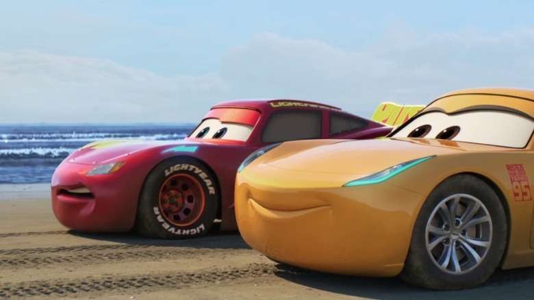 Lightning McQueen and Cruz Ramirez training