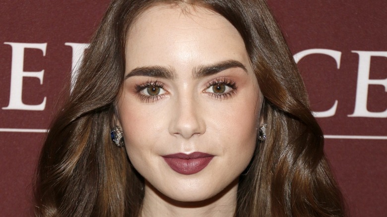 Lily Collins at the Les Misérables photo call