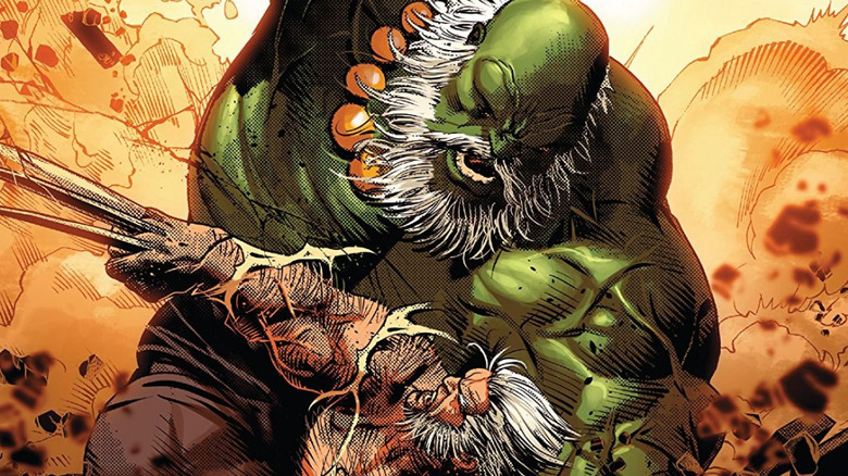 Hulk attacking Wolverine