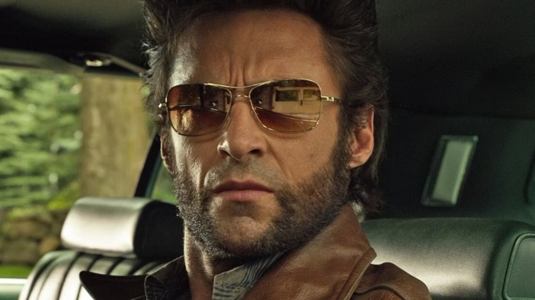 Wolverine in a car