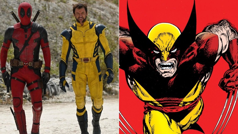 Side-by-side of Deadpool and Wolverine and comic book Wolverine
