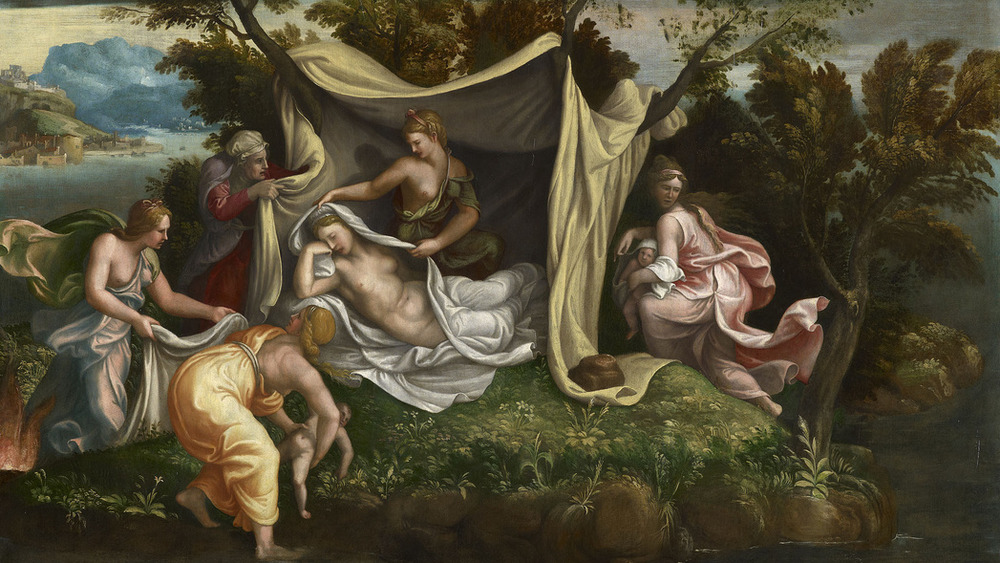 The Birth of Artemis and Apollo upon Delos - Workshop of Giulio Romano - 1530-1540