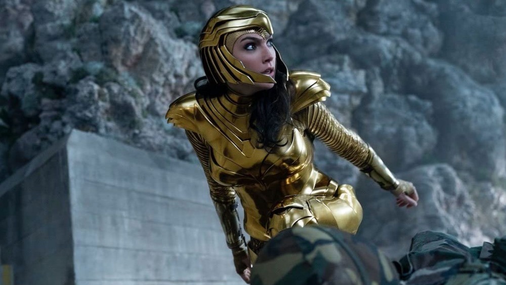 Wonder Woman (Gal Gadot) wears golden armor in Wonder Woman 1984