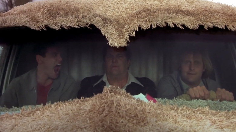 Lloyd screaming while Harry drives