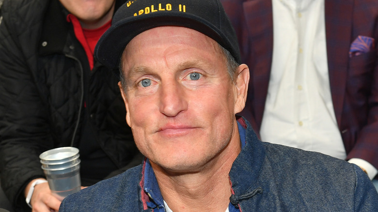 Woody Harrelson at a basketball game