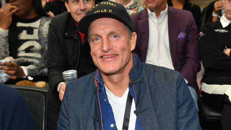 Recent 2023 photo of smiling Woody Harrelson