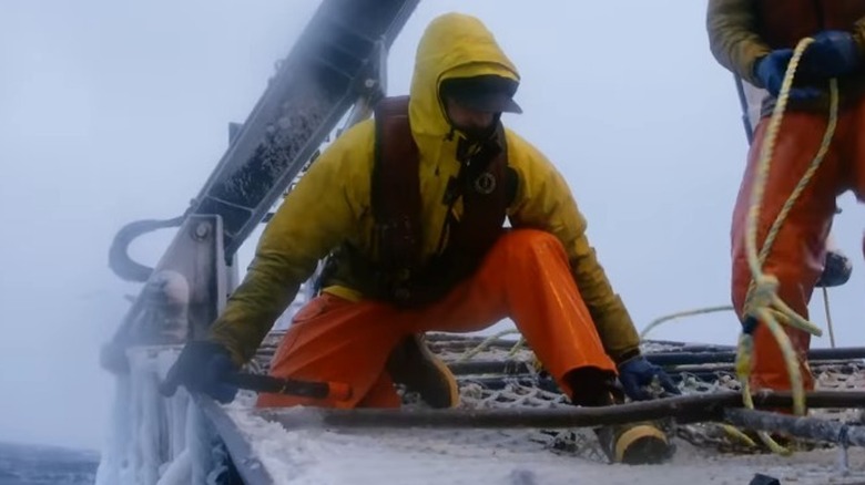 Crew working on ship