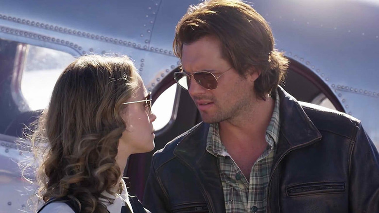 Dagny Taggart having a conversation in Atlas Shrugged Part III: Who is Jon Galt? (2014)