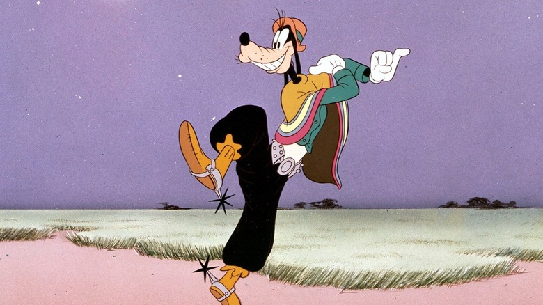 Cowboy Goofy getting ready to sprint away in Saludos Amigos (1943)