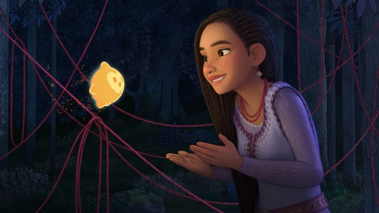 Asha bargaining with a star in Wish (2023)