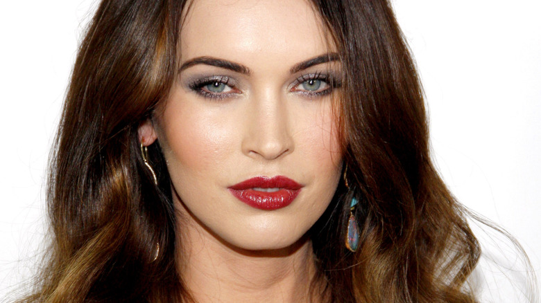 Megan Fox looks at camera