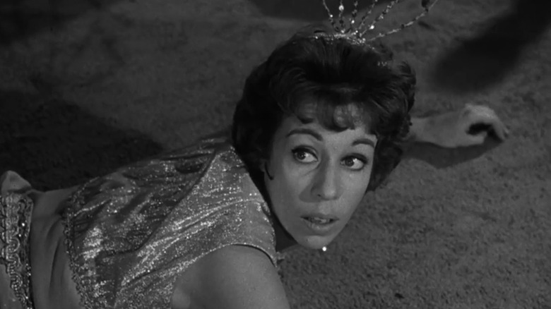 Carol Burnett as Agnes, lying on the floor in "Cavender is Coming" from "The Twilight Zone."