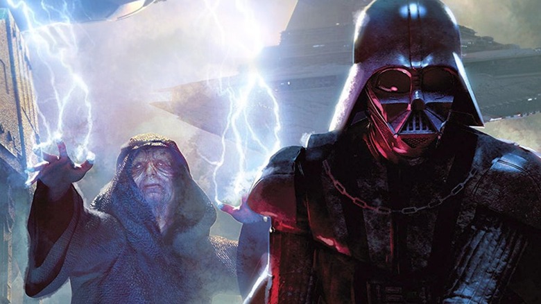 Darth Sidious and Darth Vader on the cover of "Star Wars: Lords of the Sith"