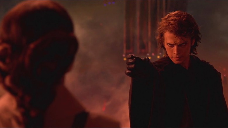 Anakin Force-choking Padme on Mustafar in "Star Wars: Episode III - Revenge of the Sith"