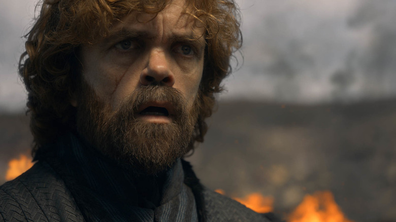Tyrion looking horrified on Game of Thrones