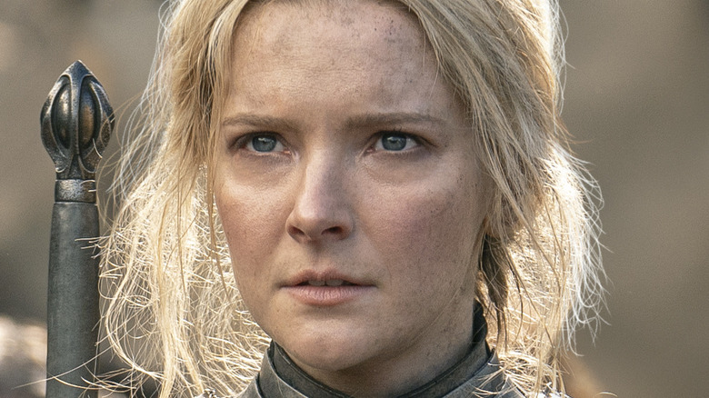 Morfydd Clark playing Galadriel in The Rings of Power
