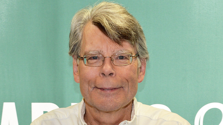 Stephen King wearing light shirt