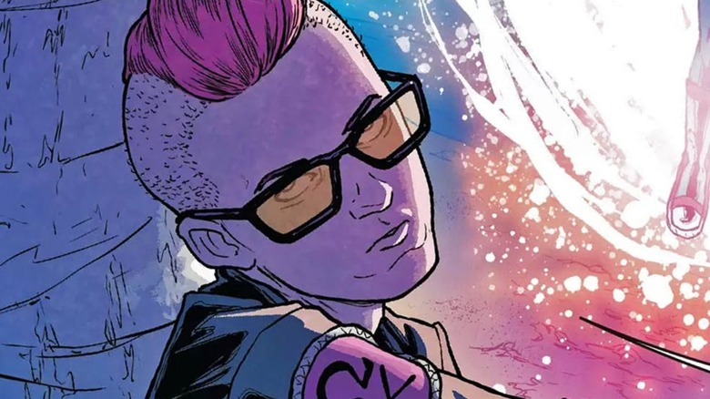 Quentin Quire wearing yellow glasses