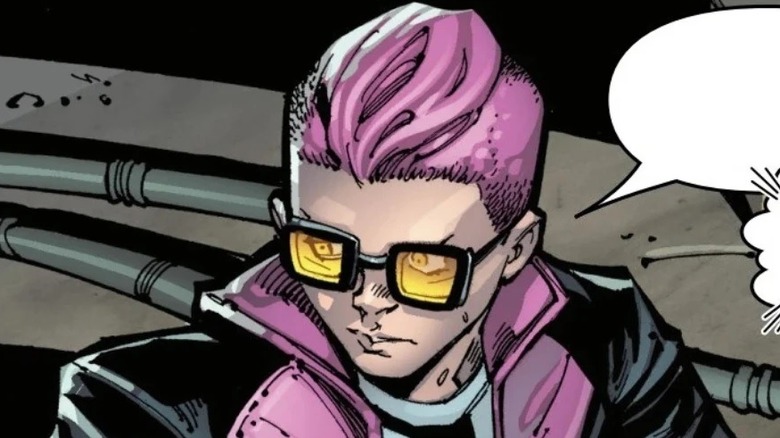 Quentin Quire wearing his yellow glasses