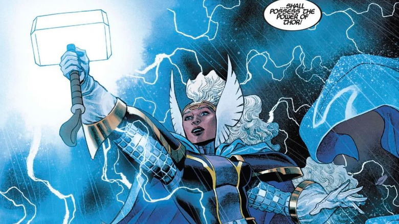 Storm wielding Mjolnir in "The Immortal Thor" (2023-present)