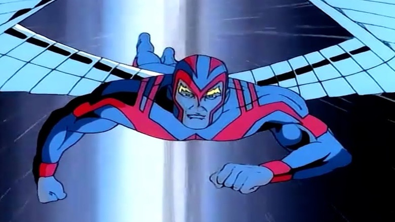 Archangel flying in X-Men: The Animated Series