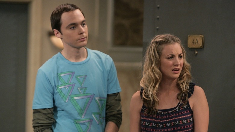 Sheldon and Penny are grossed out in "The Big Bang Theory" (2007-2019)