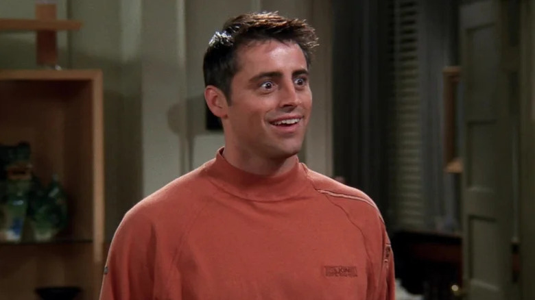 Joey Tribbiani looking happy on Friends