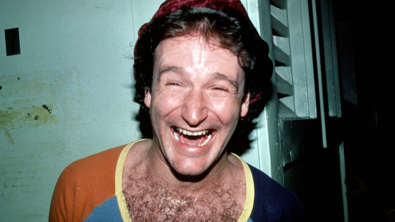 Robin Williams laughing in 1980