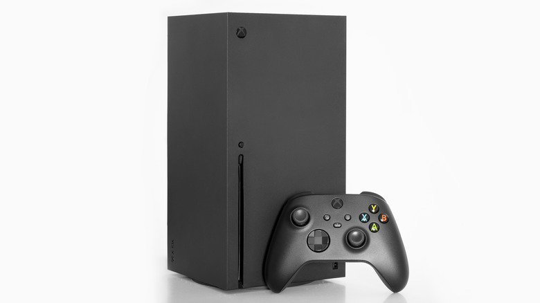 Xbox Series X console with controller