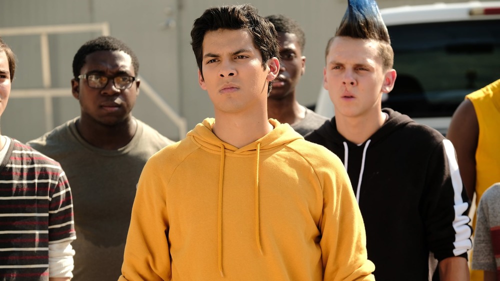 Xolo Mariduena leads his fellow students as Miguel in Cobra Kai