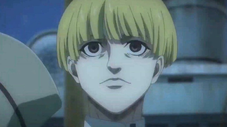 Yelena looking out in Attack on Titan