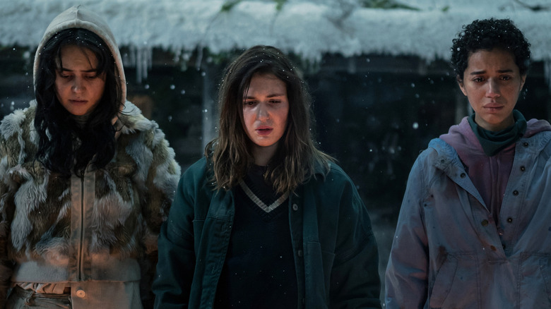 Teenage Lottie, Shauna, and Taissa looking sad