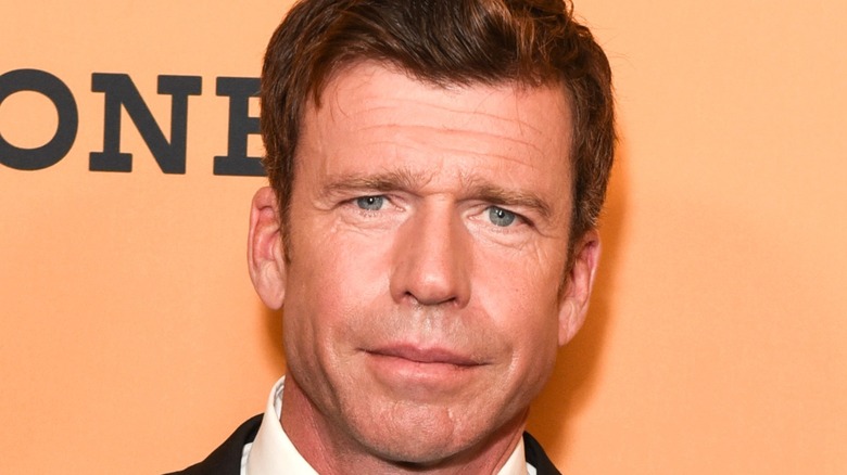 Taylor Sheridan looking serious