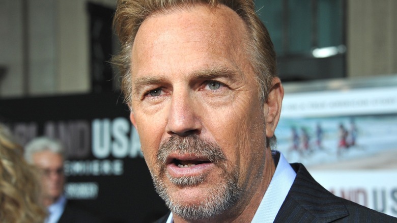 Kevin Costner mouth open