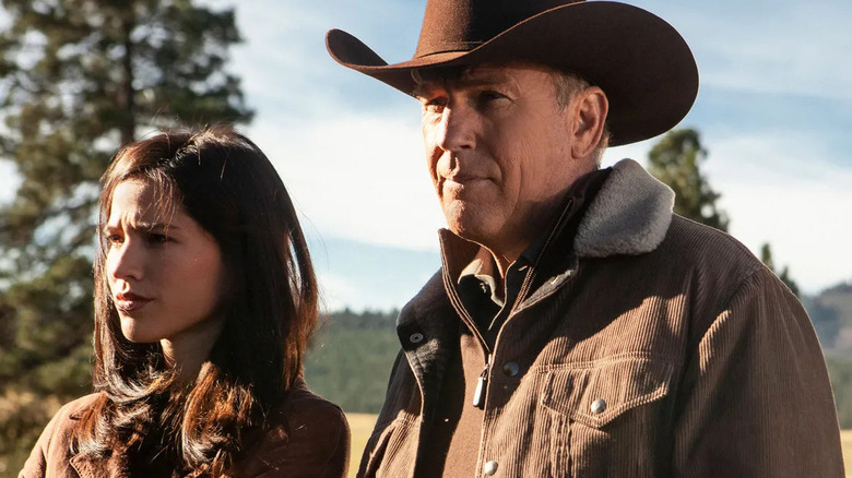 John and Monica listening in "Yellowstone"